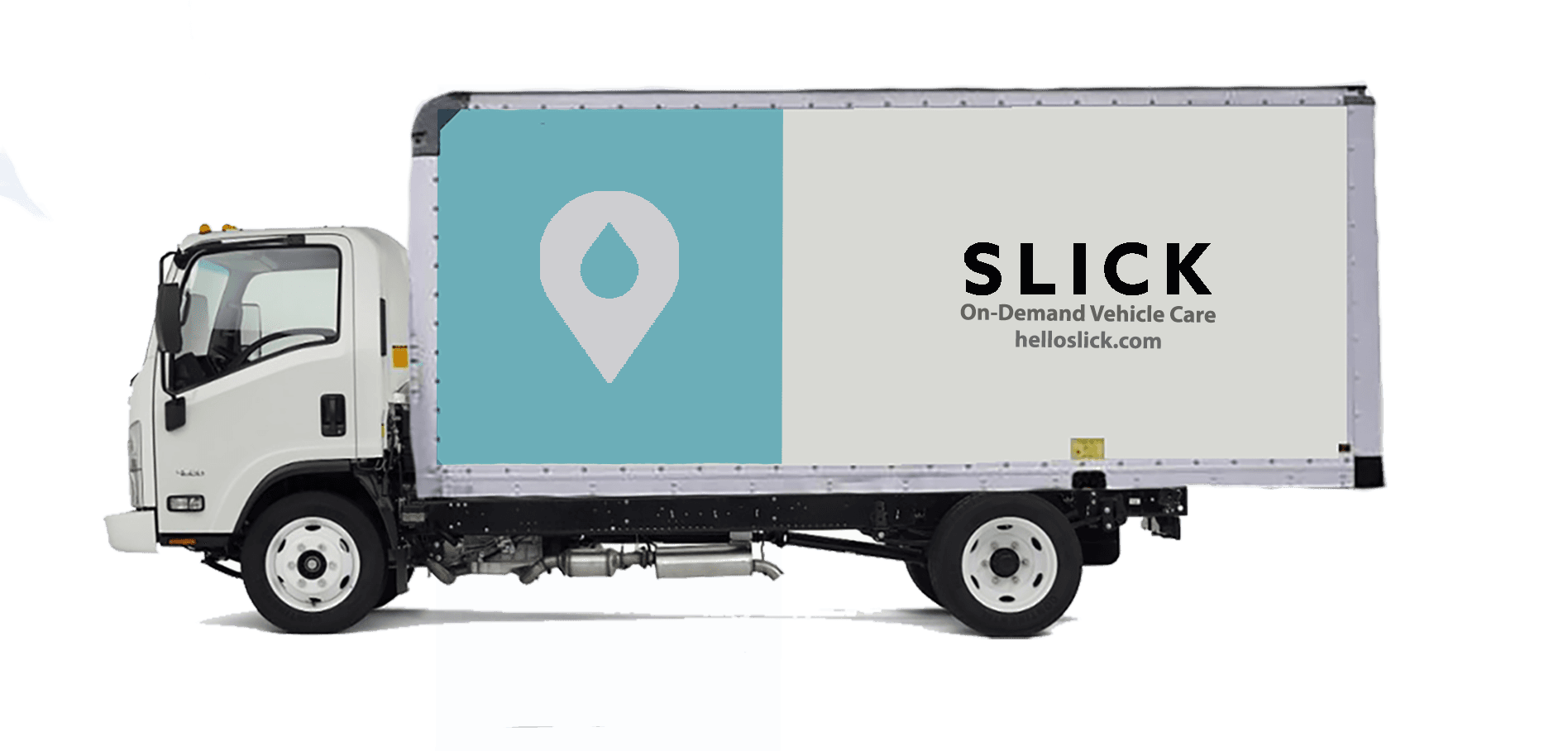 Slick tire service box truck with onboard mounting and balancing equipment